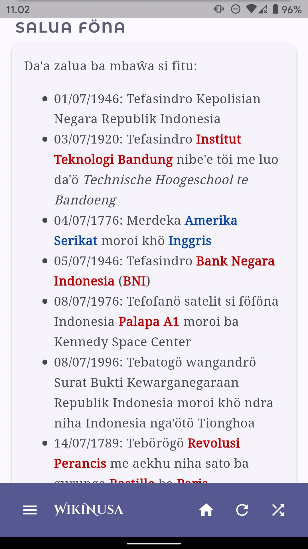 Contoh SALUA FÖNA di Wikipedia