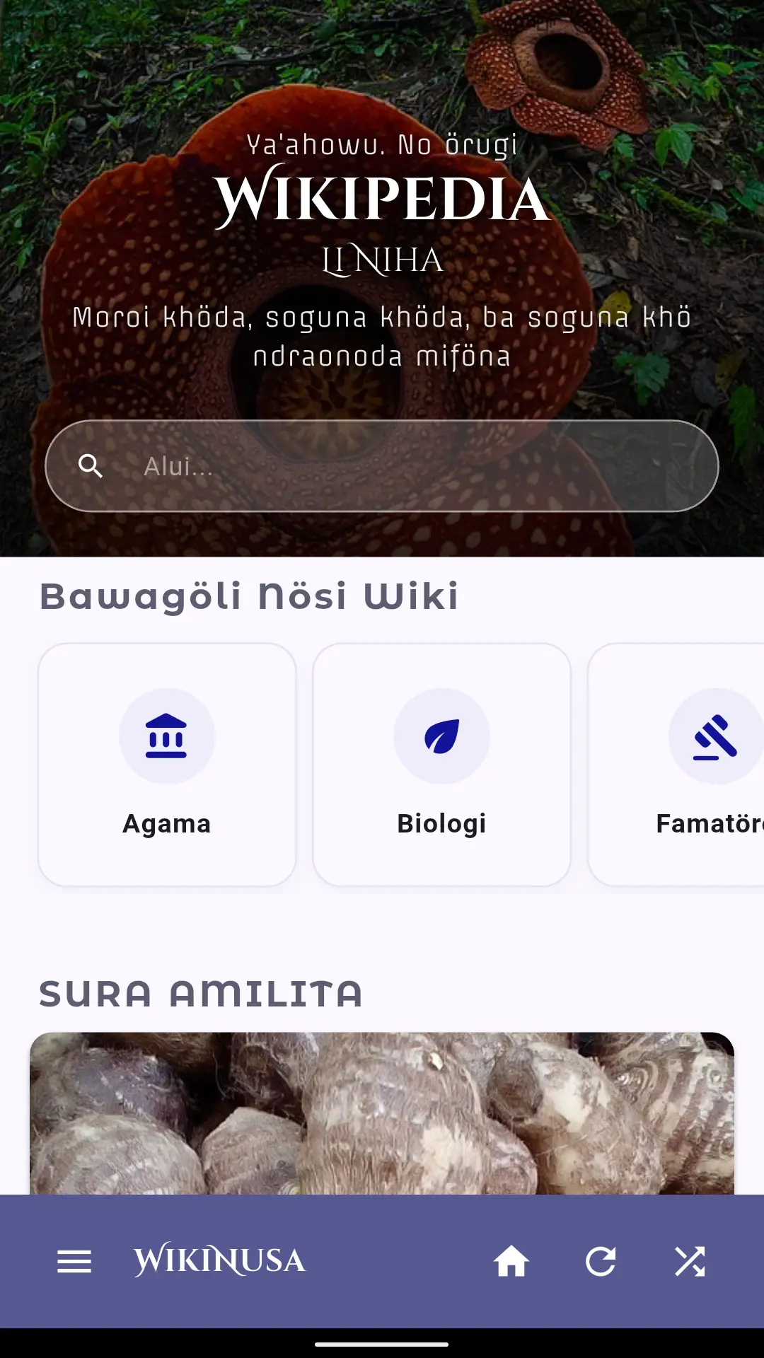 Halaman depan Wikipedia