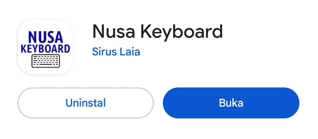 Nusa Keyboard telah terinstal
